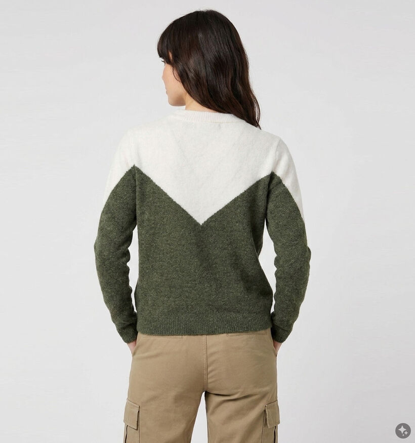 Vero Moda Plaza Groene/Beige Trui voor dames (377627)