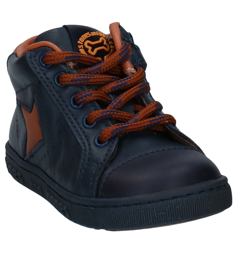 STONES and BONES Murc Blauwe Babyschoenen in leer (295169)