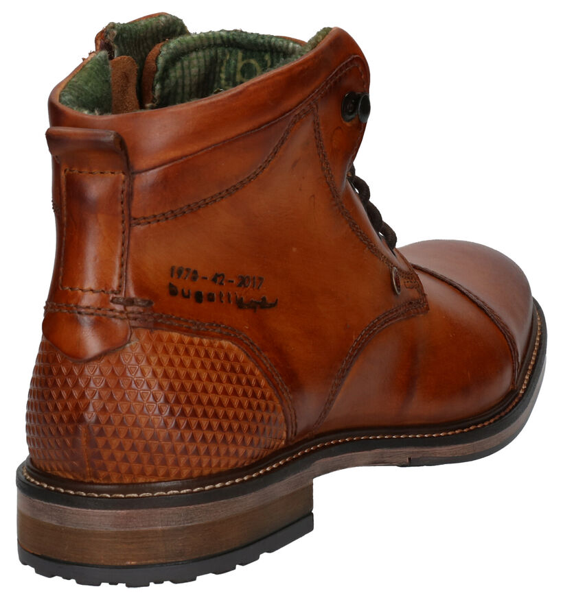 Bugatti Cognac Boots in leer (255347)