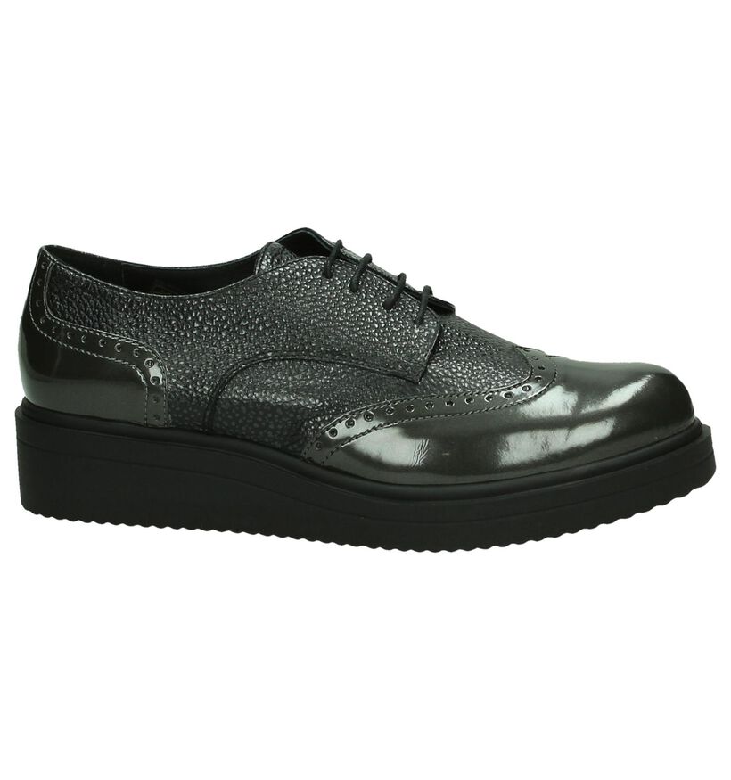 Hampton Bays Chaussures à lacets en Gris foncé en cuir (182946)