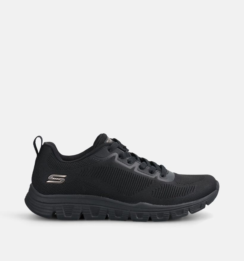 Skechers Bobs Lite Zwarte Sneakers voor dames (375598) - geschikt voor steunzolen