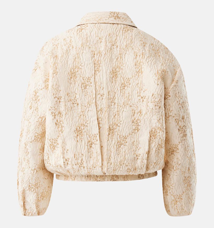 Mexx Jacquard Lichtbeige Bomberjack voor dames (368558)
