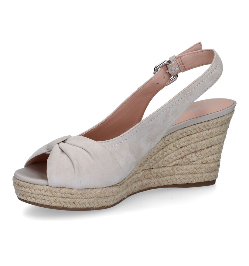 Geox Soleil Ecru Sandalen in daim (311583)