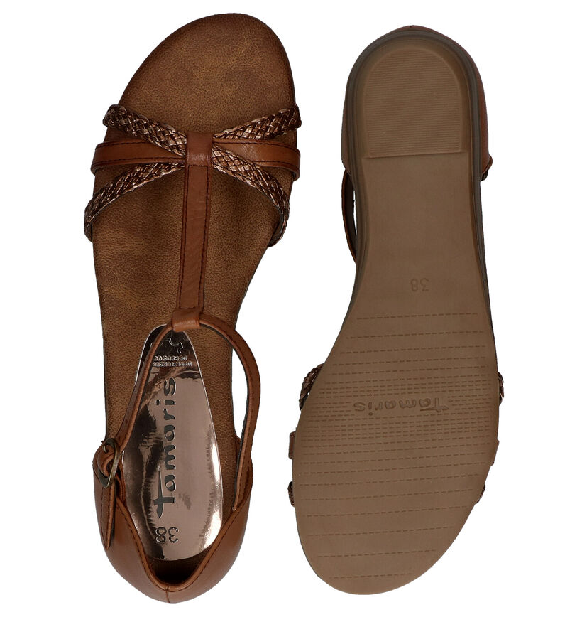 Tamaris Cognac Sandalen in kunstleer (289426)