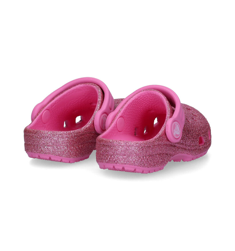 Crocs Classic Glitter Clog Roze Slippers in kunststof (307774)