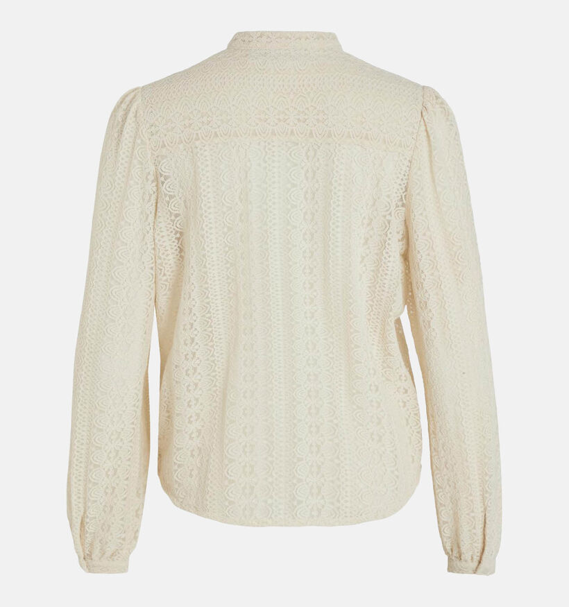Vila Chikka Beige Kanten Blouse voor dames (344259)