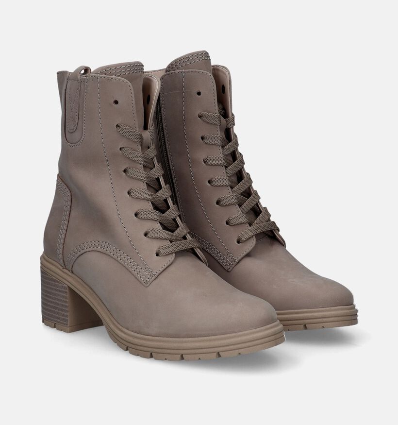 Comfort Bottines à lacets en Beige pour femmes (331207) - pour semelles orthopédiques