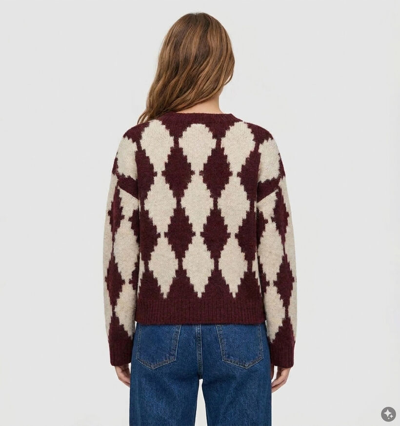 Vero Moda VMColleen Pull en Bordeaux pour femmes (377563)