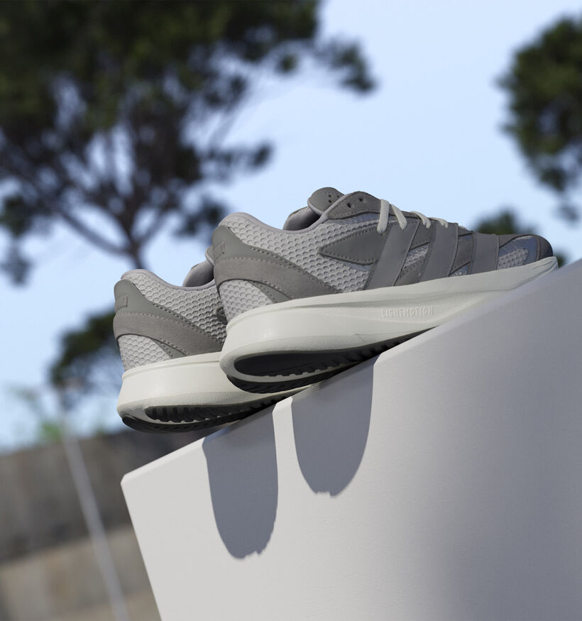 adidas LIGHTBLAZE Baskets basses en Gris pour garçons, filles (359674) - pour semelles orthopédiques