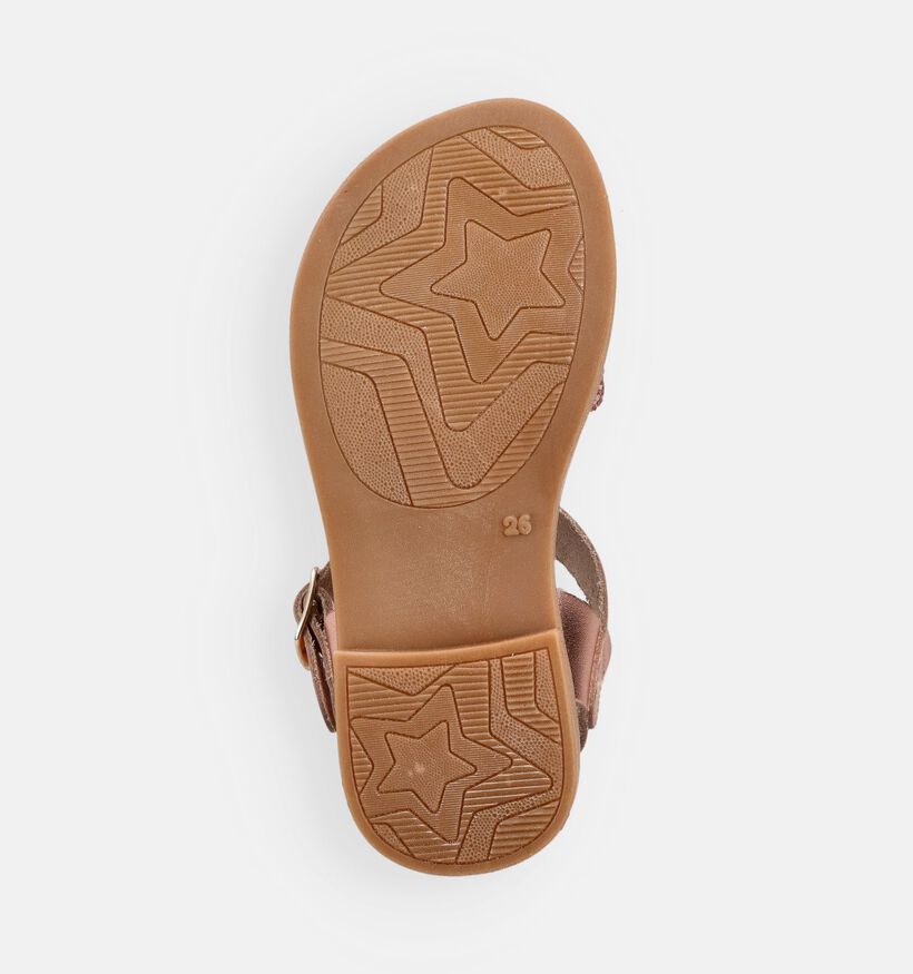 Milo & Mila Glitter Rose Gold Sandalen voor meisjes (372980)
