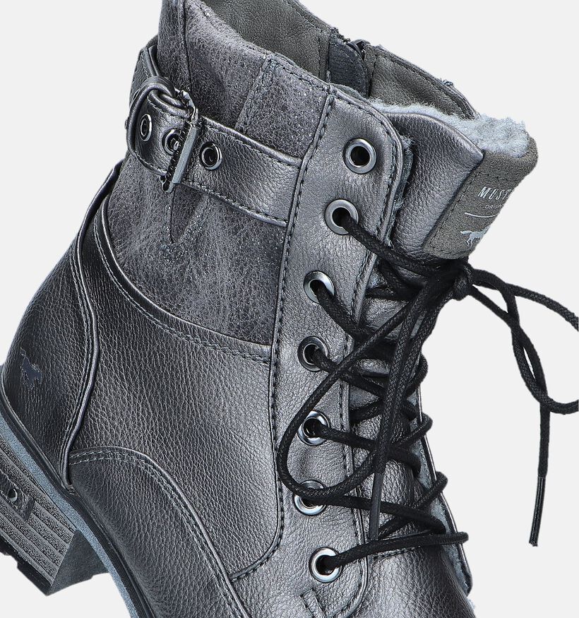 Mustang Boots à lacets en Argent pour femmes (347380)