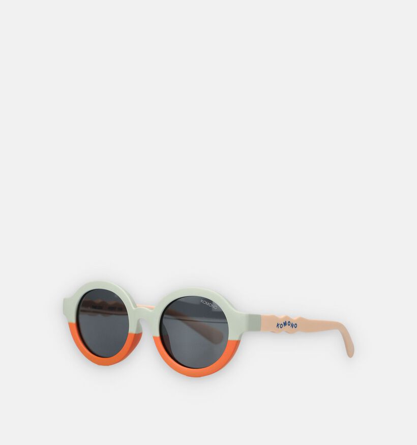 Komono Lou Sunny Triplets Lunettes de soleil en Vert/Orange pour filles, gar&ccedil;ons (371556)
