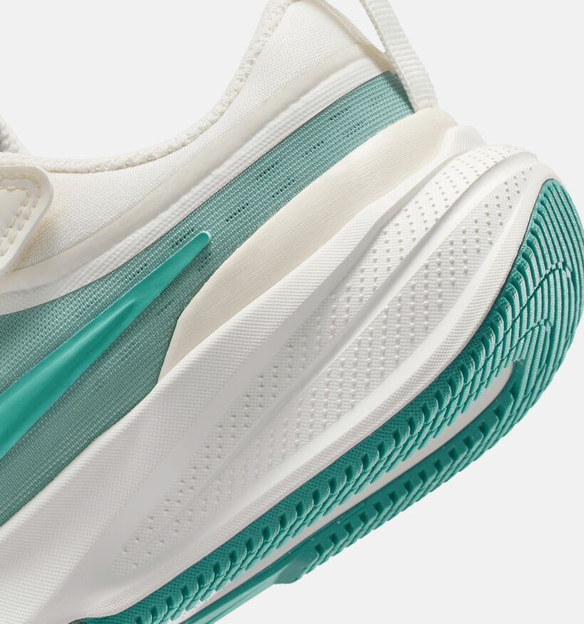 Nike Star Runner 5 Ecru/Groene Sneakers voor jongens (359873) - geschikt voor steunzolen