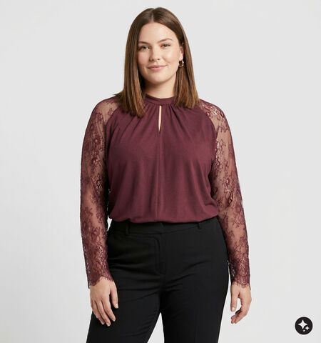 Vero Moda Curve Blouses Bordeaux