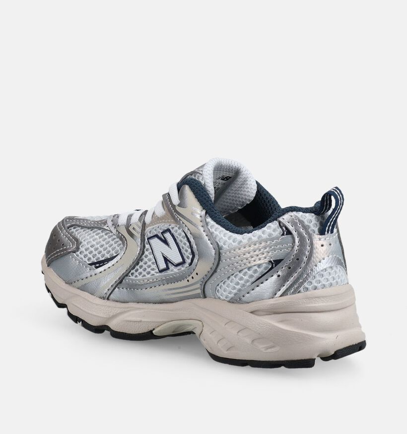 New Balance 530 Baskets basses en Argent pour filles, gar&ccedil;ons (377319) - pour semelles orthop&eacute;diques