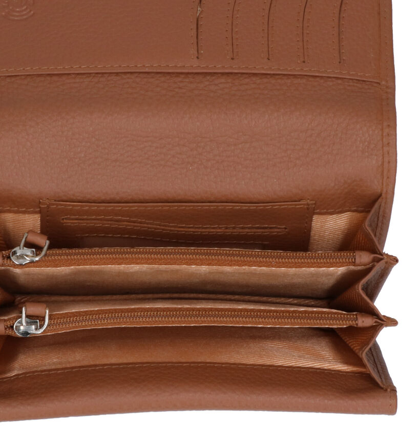 Crinkles Zwarte Overslagportemonnee voor dames (349848)