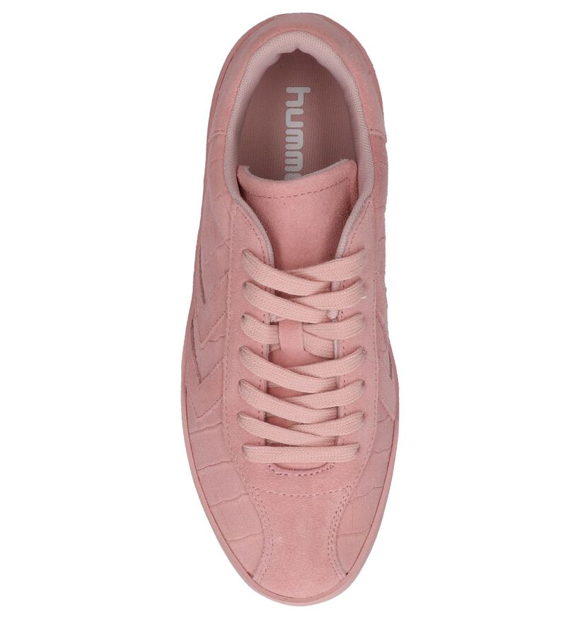 Pastelroze Lage Sneakers Hummel in daim (225843)