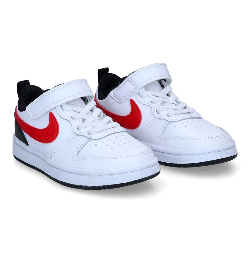 Nike Court Borough Low Zwarte Sneakers voor jongens (321351)