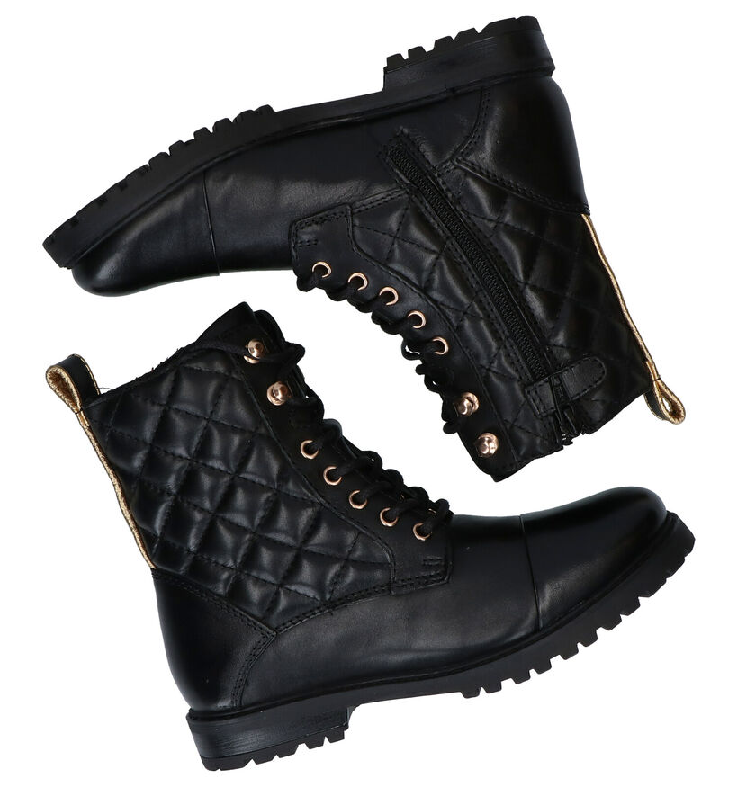 Milo & Mila Zwarte Boots in leer (278473)