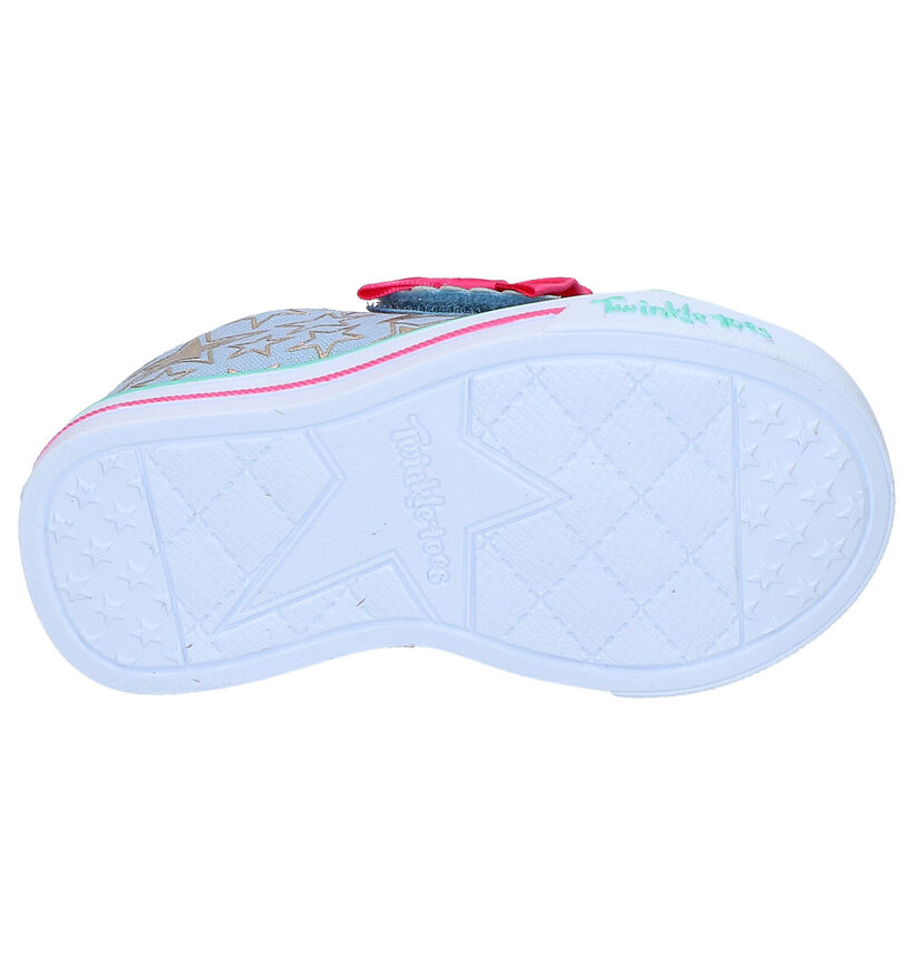 Skechers Twinkle Toes Baskets basses en Bleu clair en textile (273932)