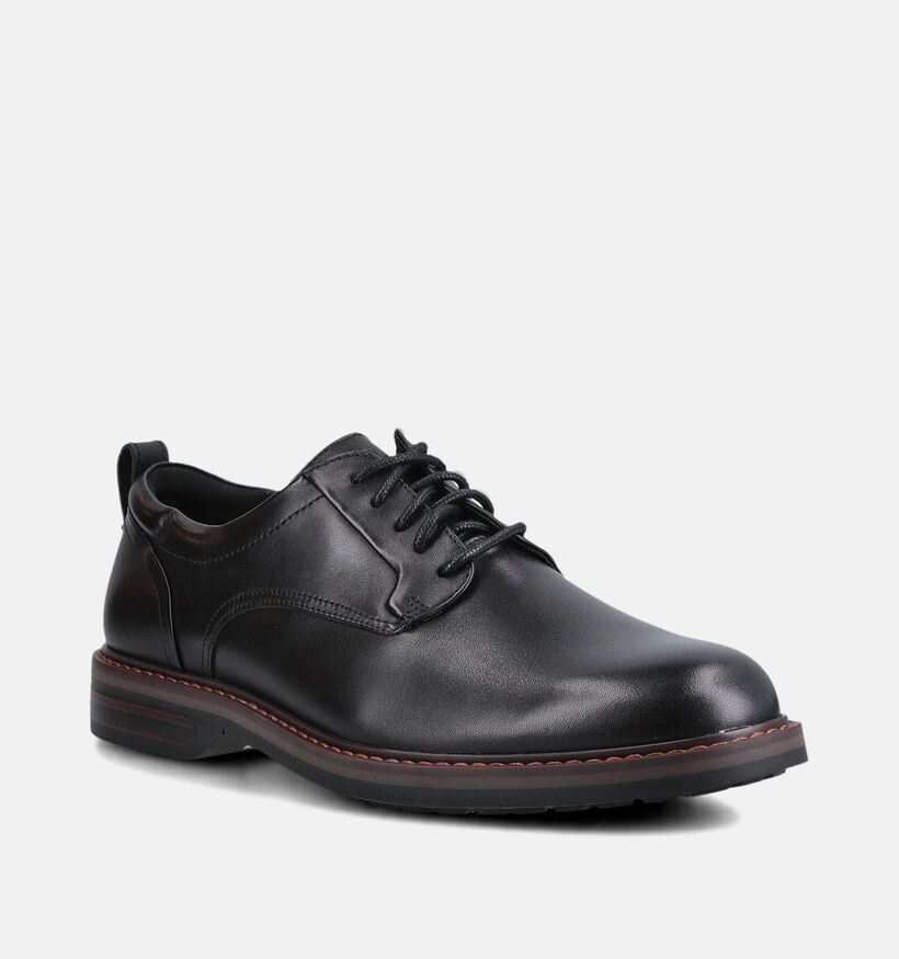 Clarks Aldwin2 Derby Zwarte Geklede Veterschoenen voor heren (376480) - geschikt voor steunzolen