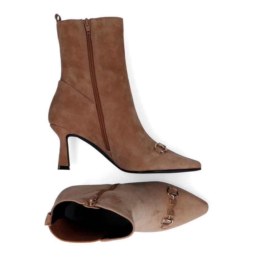 Nathan-Baume Beige Enkellaarzen voor dames (315981)