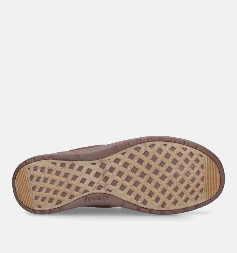 HEYDUDE Wallt Grip Moo Cognac Mocassins voor heren (330188) - geschikt voor steunzolen