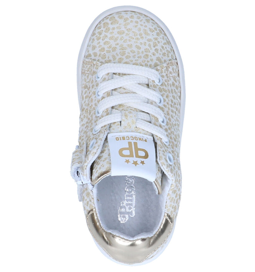 Witte Sneakers met Rits/Veter Pinocchio in leer (246909)