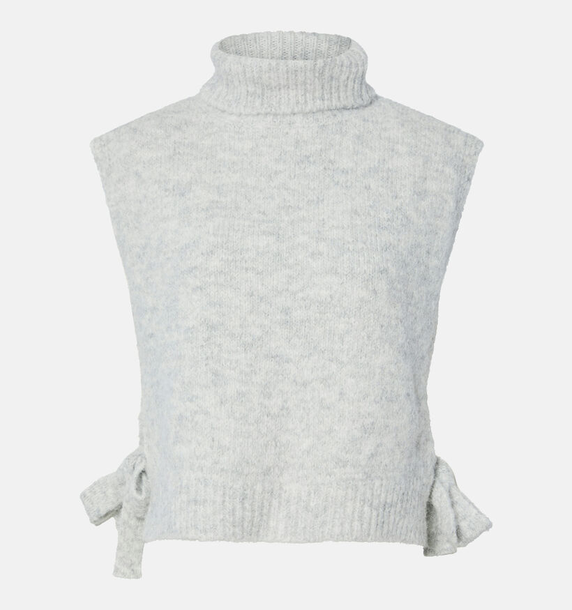 Pieces Jecca Poncho Pull en Gris pour femmes (362268)