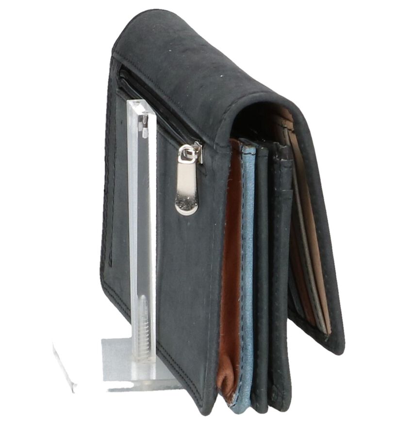 Zwarte Overslagportemonnee Burkely J Waxy Wallet in nubuck (222056)