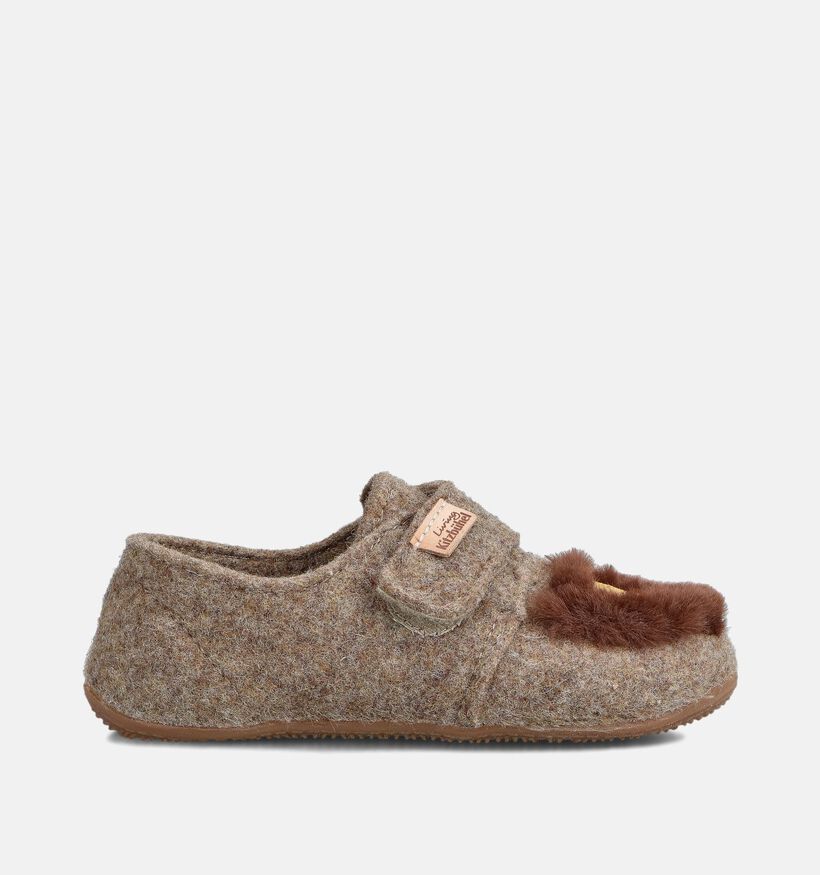Living Kitzbühel Pantoufles en Beige foncé pour filles, garçons (365712)