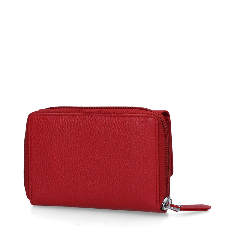 Euro-Leather Porte-monnaie zippé en Noir pour femmes (353534)