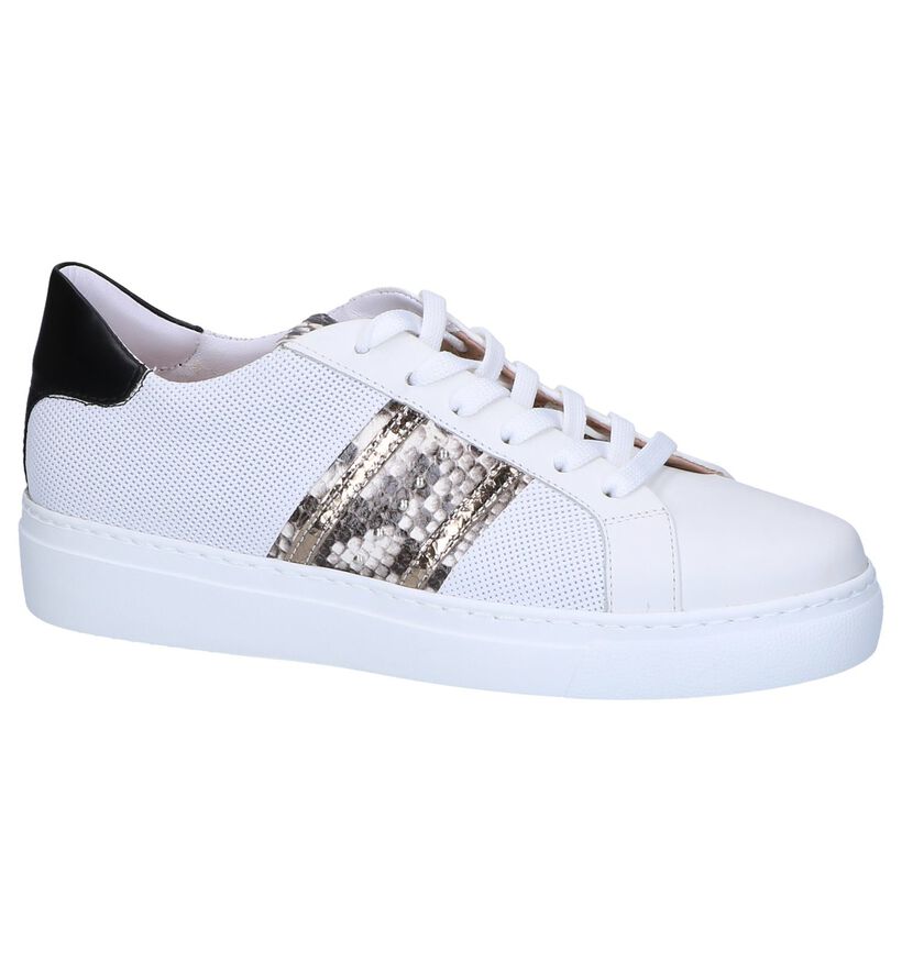 Witte Geklede Sneakers Maripé in leer (248831)