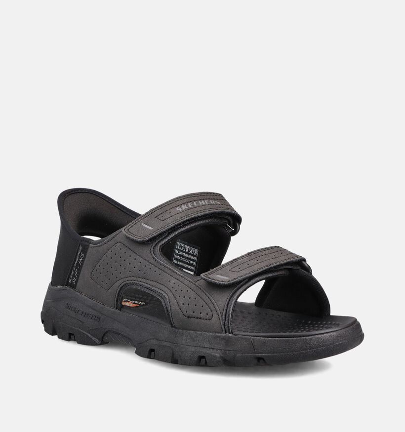 Skechers Tresmen Reece Zwarte Slip-in Sandalen voor heren (371035)
