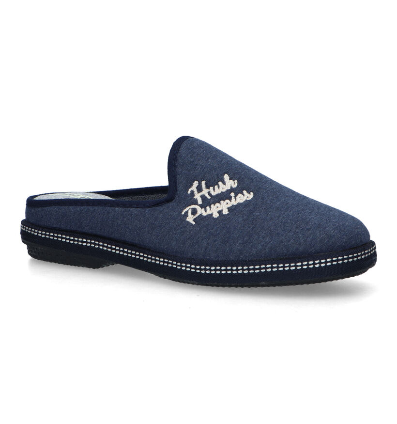 Hush Puppies Curva Pantoufles en Bleu pour femmes (340754)