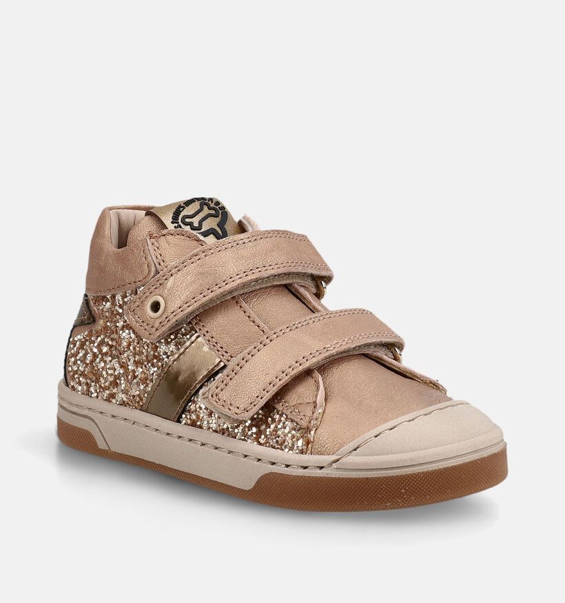 STONES and BONES Dancy Donkerbeige Schoenen met Velcro voor meisjes (380633) - geschikt voor steunzolen