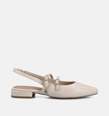 Marco Tozzi Chaussures plates Blanc/Beige/Or