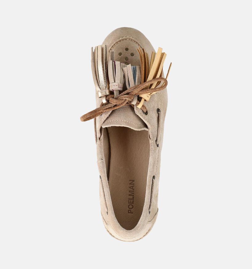 Posh By Poelman Donkerbeige Bootschoenen voor dames (381563)