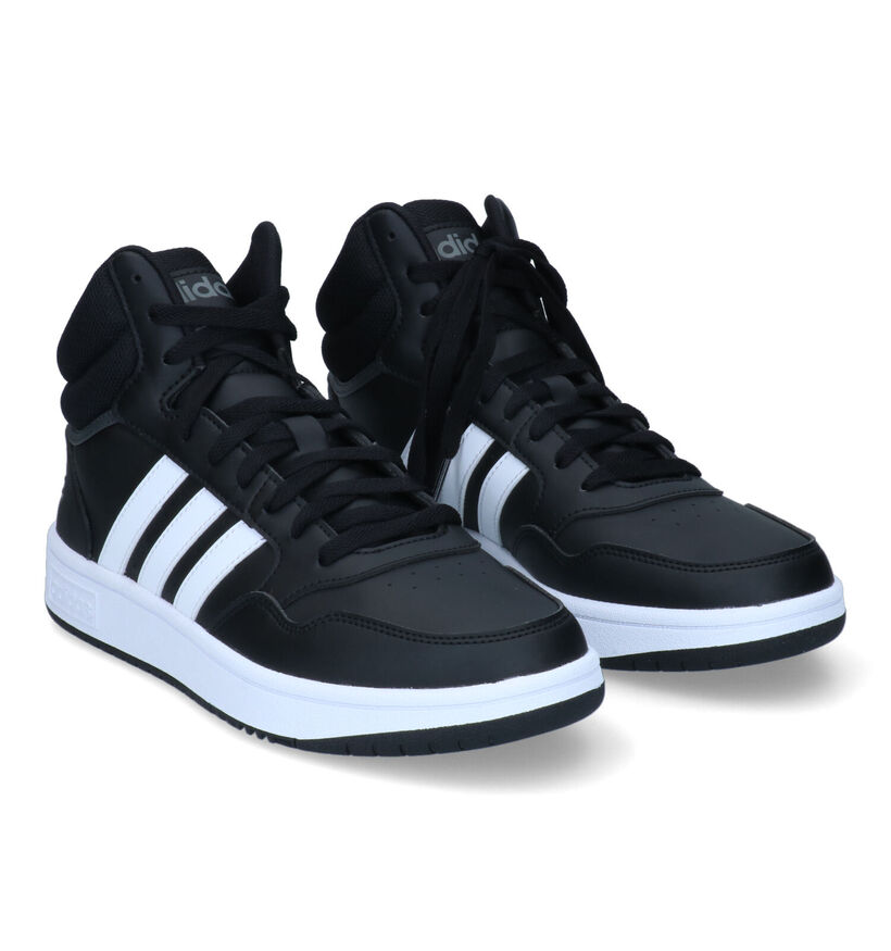 adidas Hoops 3.0 Mid Baskets en Noir pour hommes (326291)