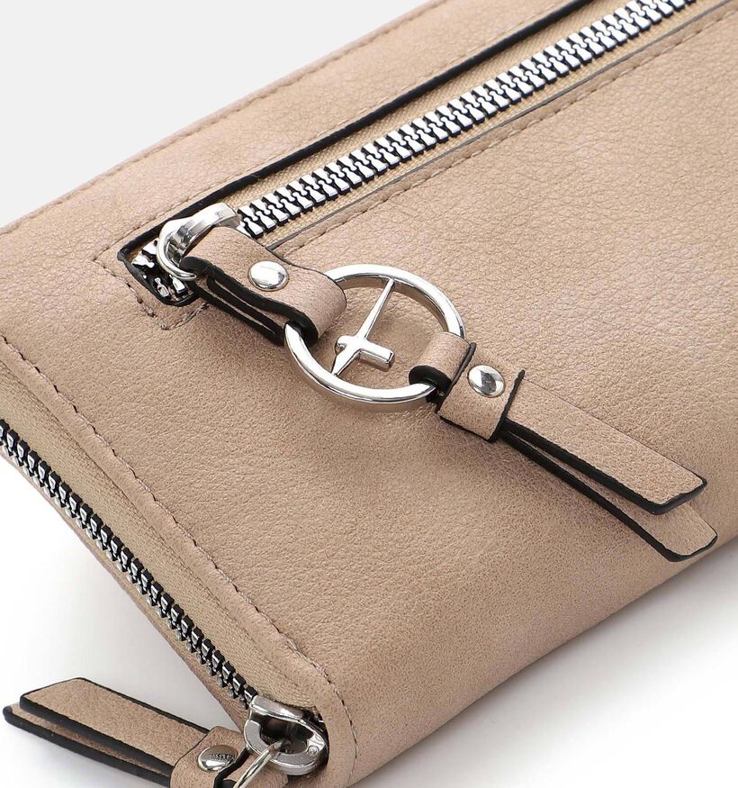 Tamaris Nele Porte-monnaie zipp&eacute; en Taupe pour femmes (371384)