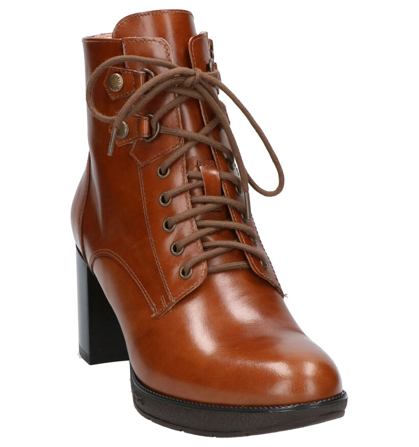 NeroGiardini Bottines à lacets en Cognac en cuir (259787)