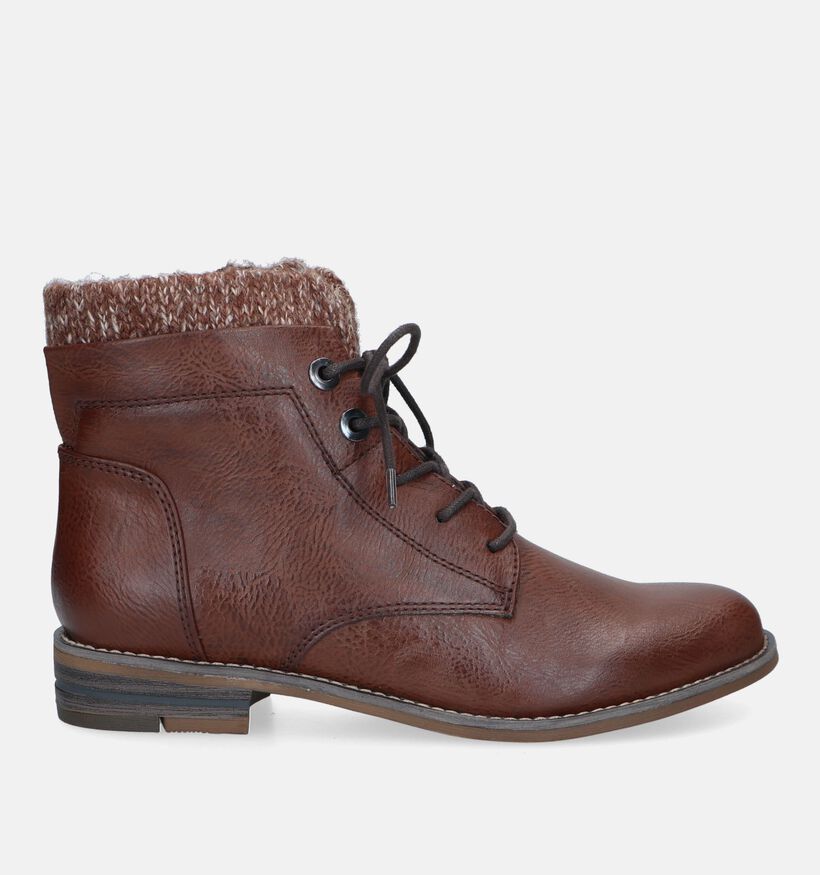 Marco Tozzi Bottines à lacets en Cognac pour femmes (330650)