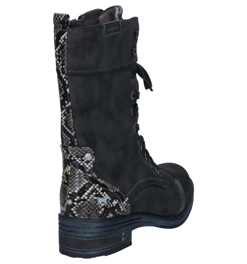 Mustang Bottes basses en Gris foncé en simili cuir (280951)