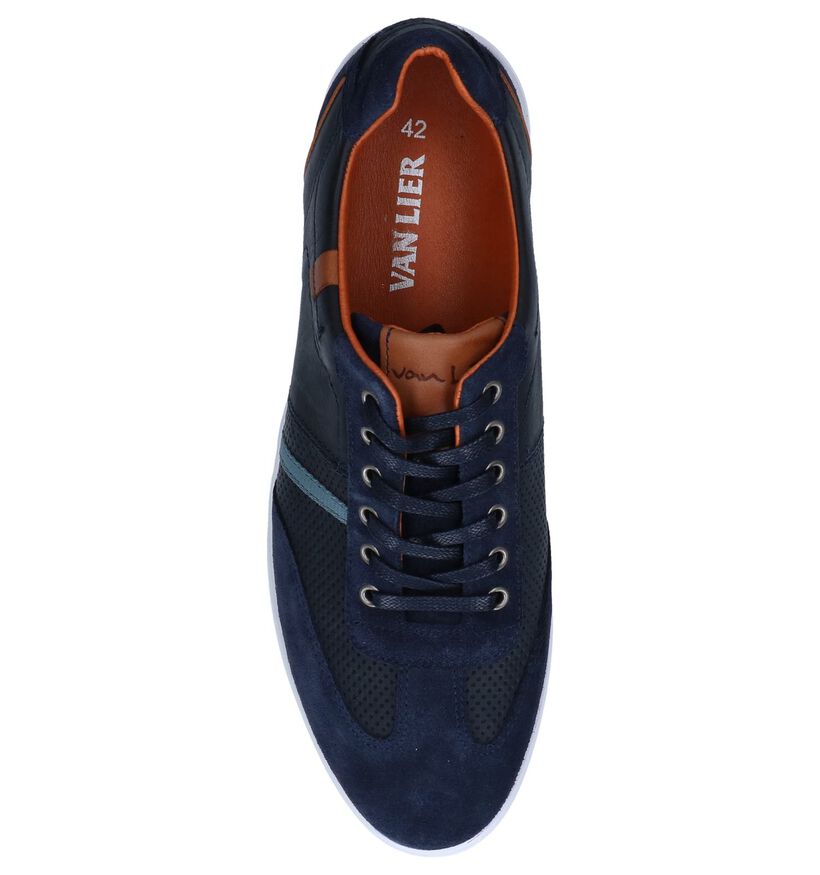 Van Lier Chaussures basses en Bleu foncé en cuir (247329)