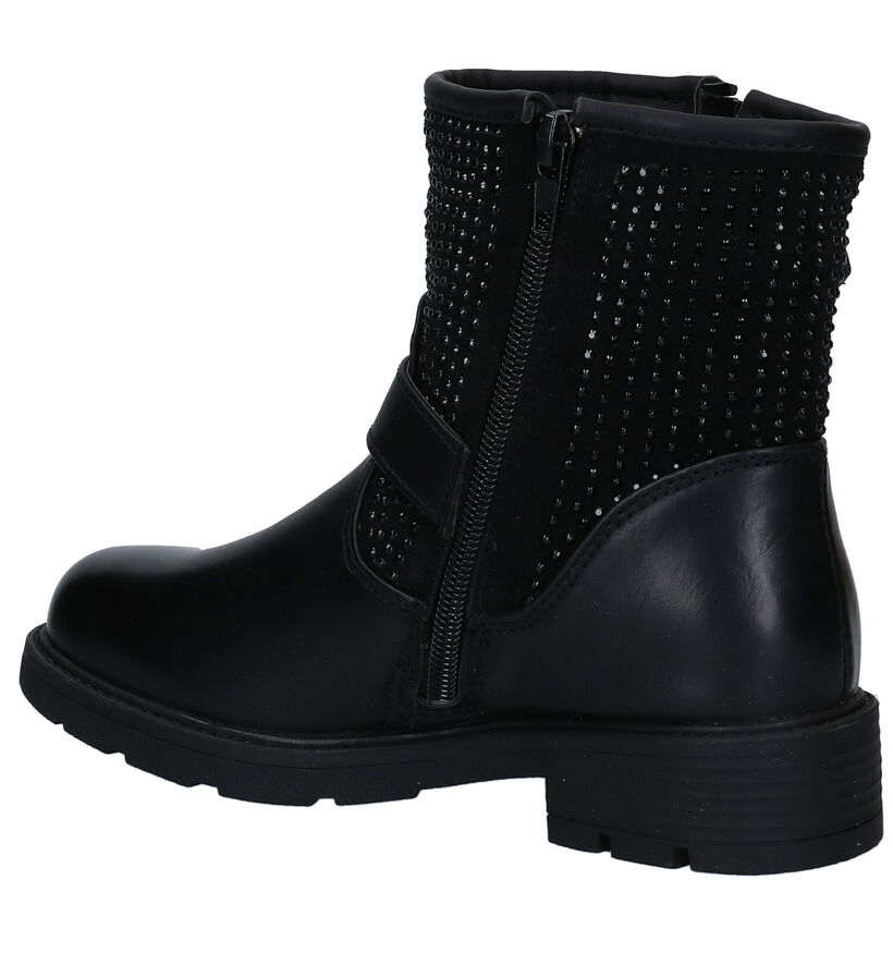 Milo & Mila Bottines robustes en Noir en simili cuir (282866)