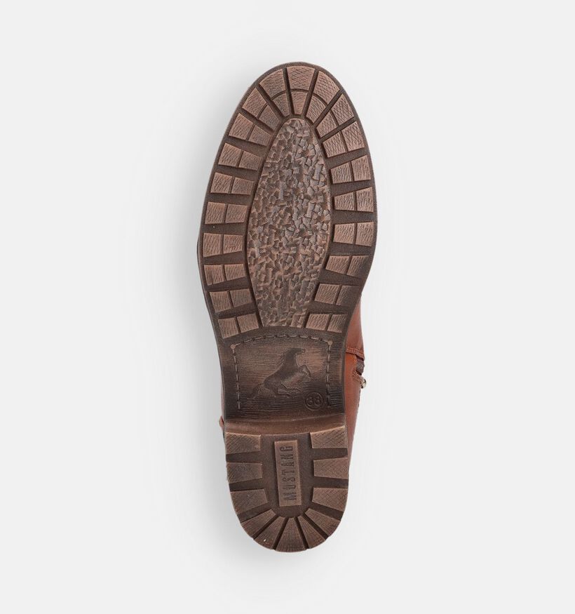 Mustang Boots à lacets en Cognac pour femmes (363702)