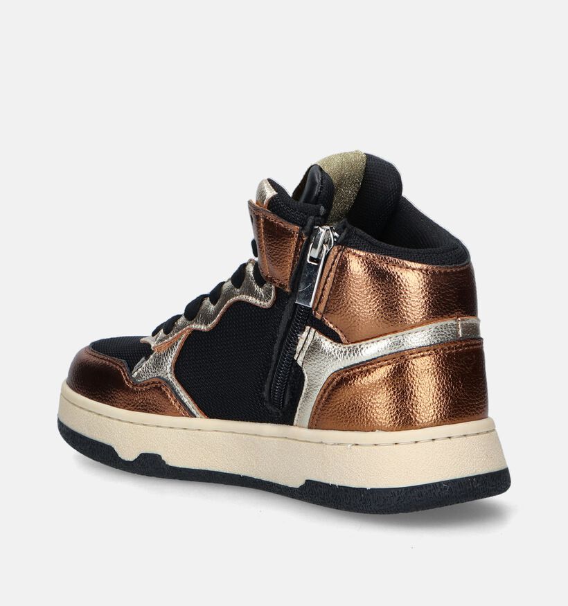 Milo & Mila Bronzen Hoge sneakers voor meisjes (346943) - geschikt voor steunzolen