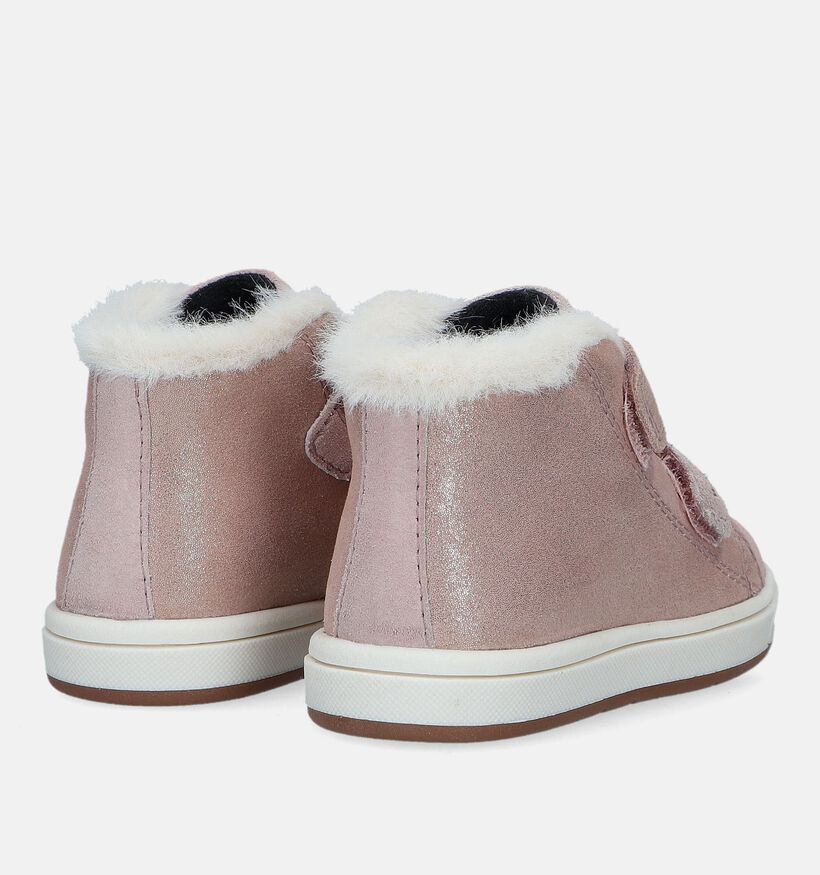 Geox Trottola Chaussuresà velcro étanches en Rose pour filles (328500) - pour semelles orthopédiques