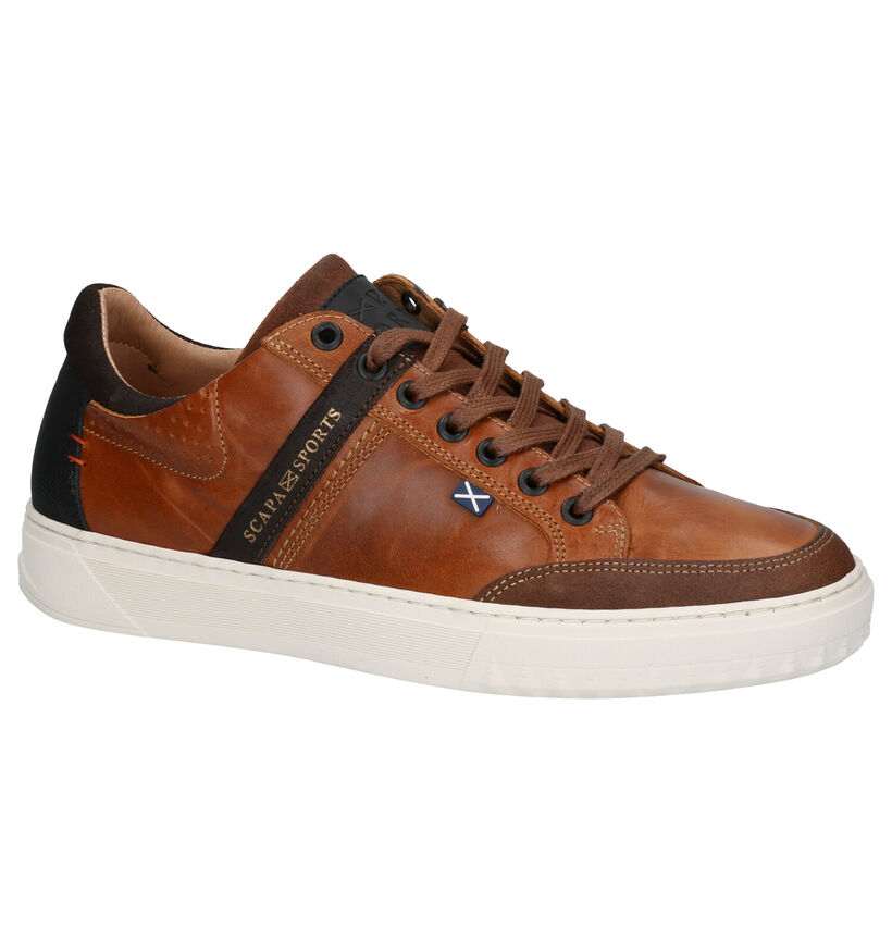 Scapa Cognac Sneakers in leer (298192)