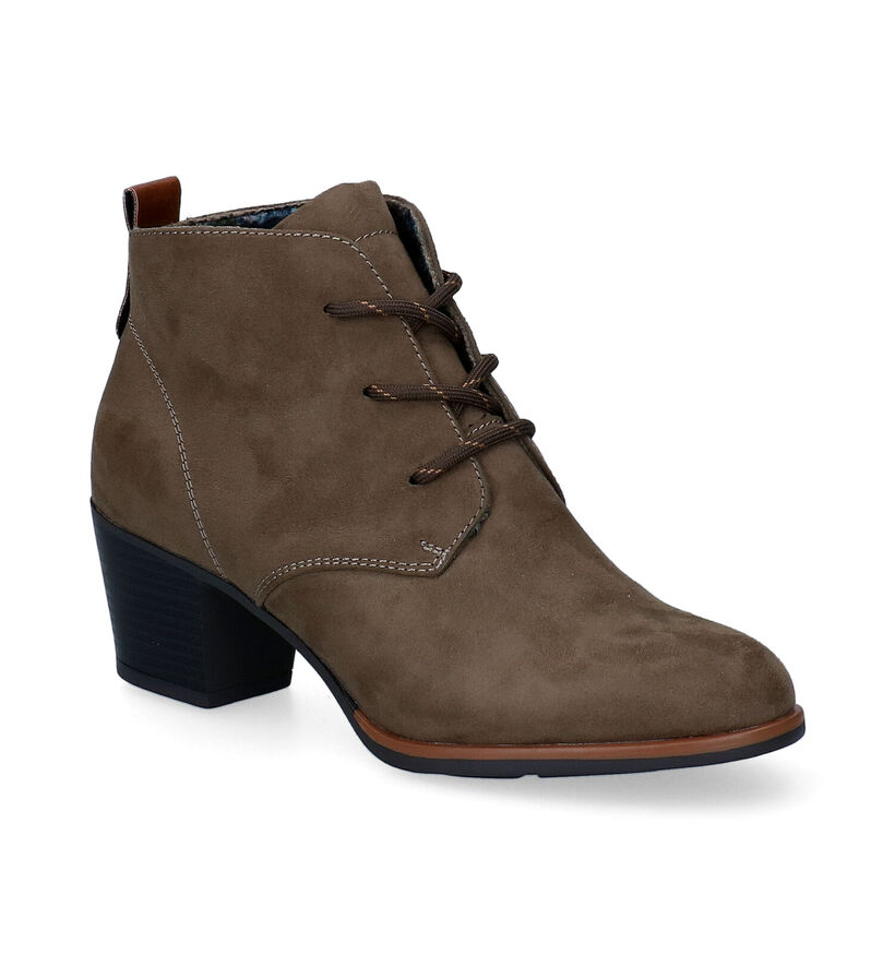 Signatur Bottines à lacets en Cognac pour femmes (314419)